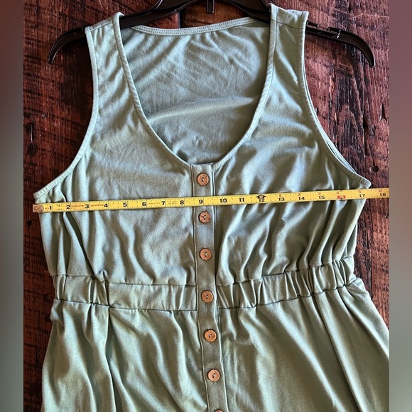 Adorable green boho dress size large - Picture 6 of 11